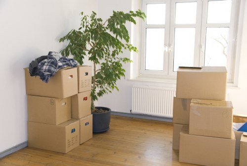 Careful labelling and organised packing materials for a local move