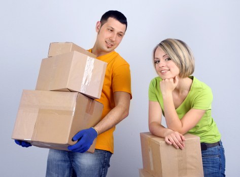 Loading furniture into a van for a Rainham house move