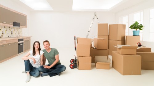 Loading furniture into a removal truck for local transport