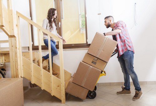 Loading stock and office items for a local business relocation