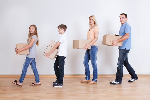 Carefully packed moving van for local transport in Rainham